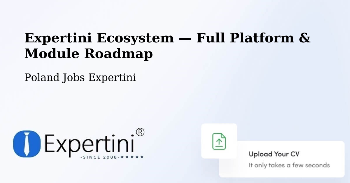 Expertini Ecosystem — Full Platform & Module Roadmap – Opatów